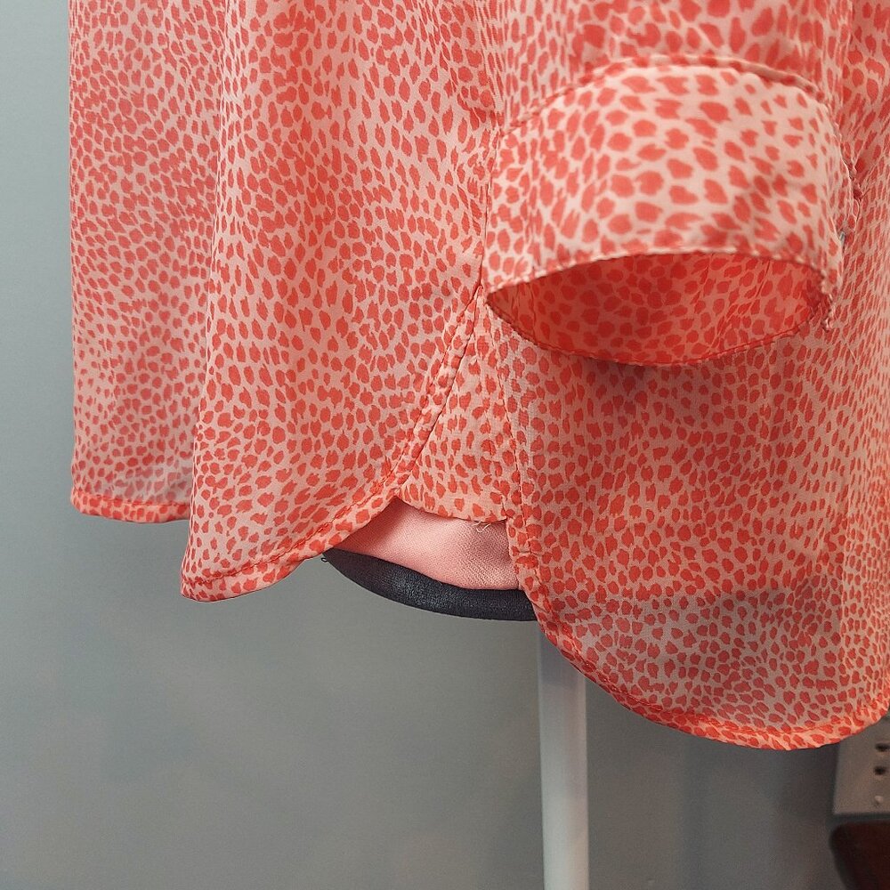 APT. 9 SHEER PULLOVER CORAL BLOUSE WITH MATCHING CAMISOLE (PM) - Picture 8 of 16